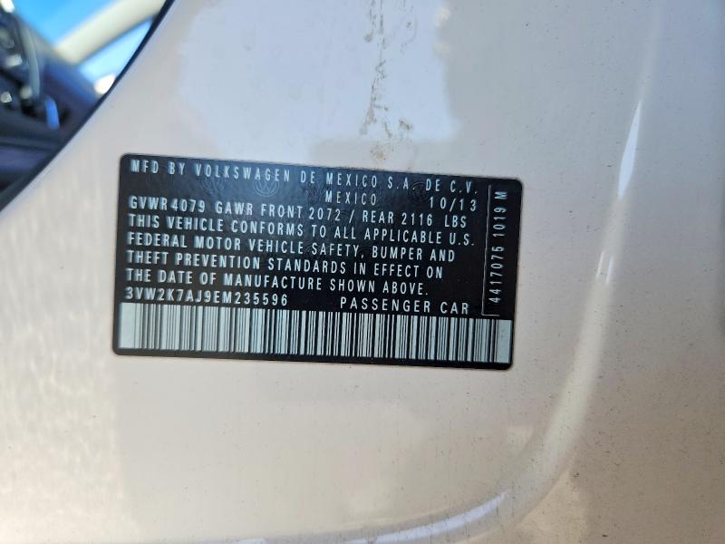 Aukcja sprzedaży 2014 Volkswagen Jetta, vin: 3VW2K7AJ9EM235596, numer aukcji: 58126646