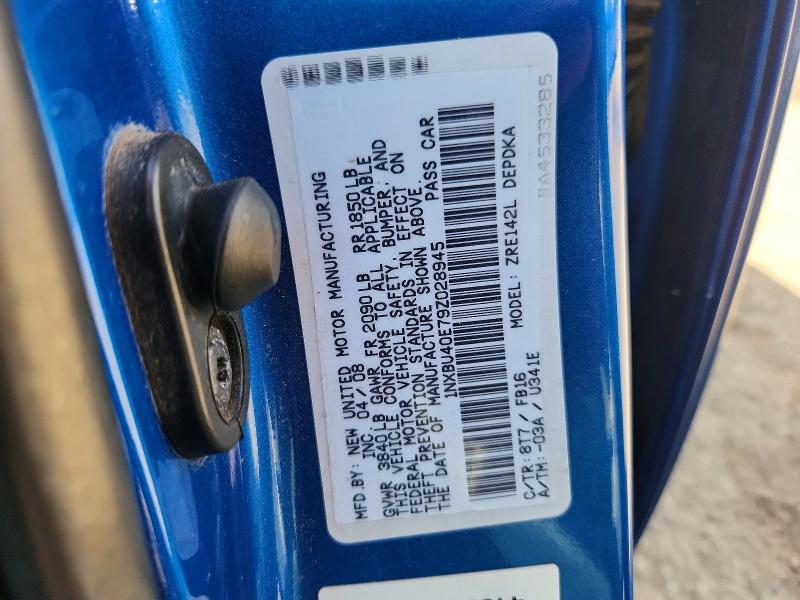 57960206 :رقم المزاد ، 1NXBU40E79Z028945 vin ، 2009 Toyota Corolla مزاد بيع