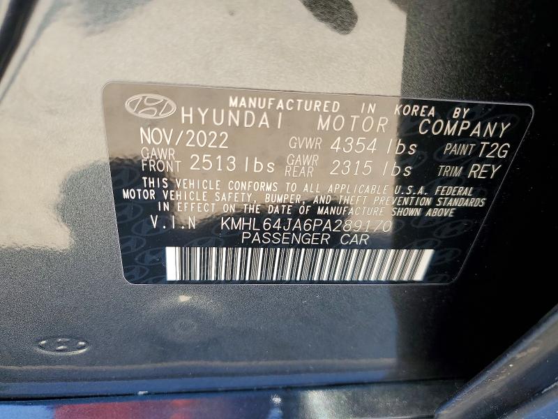 Продажа на аукционе авто 2023 Hyundai Sonata, vin: KMHL64JA6PA289170, номер лота: 56055916