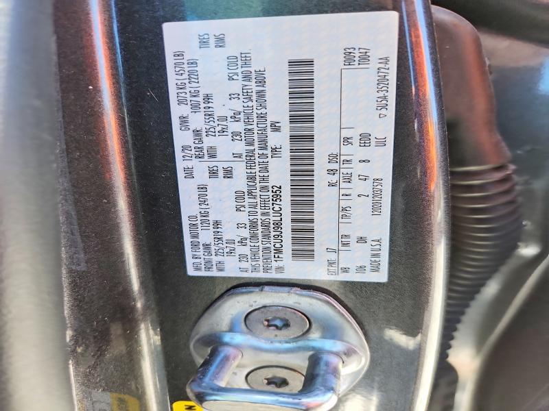 Aukcja sprzedaży 2020 Ford Escape, vin: 1FMCU9J98LUC75952, numer aukcji: 54797416