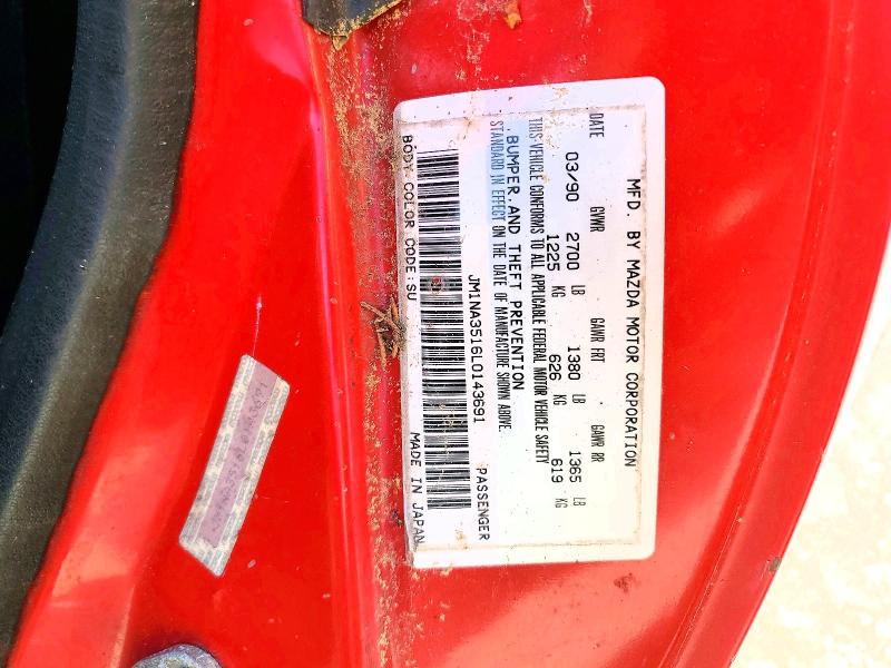 Продажа на аукционе авто 1990 Mazda Mx-5 Miata, vin: JM1NA3516L0143691, номер лота: 56798296