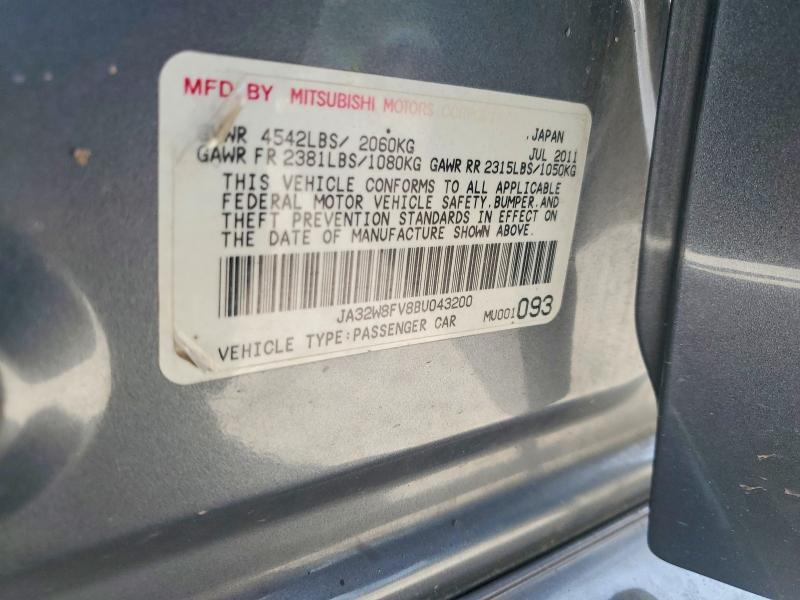 Продаж на аукціоні авто 2011 Mitsubishi Lancer, vin: JA32W8FV8BU043200, номер лоту: 85611575