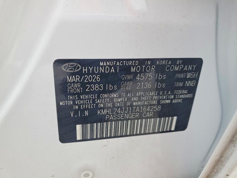 Продажа на аукционе авто 2026 Hyundai Sonata Hybrid, vin: KMHL24JJ1TA164258, номер лота: 58631296