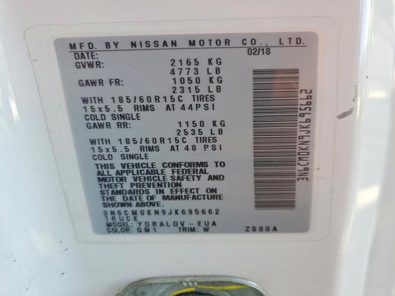 55736756 :رقم المزاد ، 3N6CM0KN9JK695662 vin ، 2018 Nissan Nv200 مزاد بيع