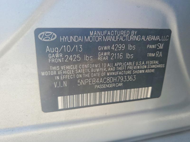 Продажа на аукционе авто 2013 Hyundai Sonata, vin: 5NPEB4AC8DH793363, номер лота: 58801366