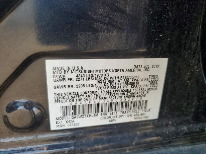 Aukcja sprzedaży 2014 Mitsubishi Outlander Sport, vin: 4A4AP4AUXEE002026, numer aukcji: 58318566