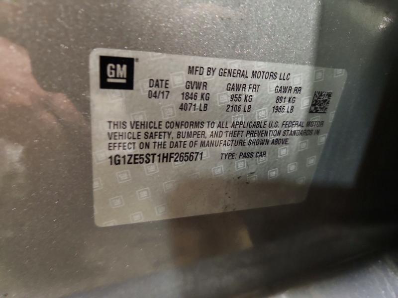 58083106 :رقم المزاد ، 1G1ZE5ST1HF265671 vin ، 2017 Chevrolet Malibu مزاد بيع