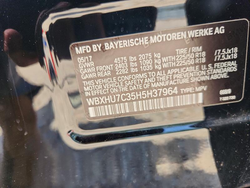 Продажа на аукционе авто 2017 Bmw X1, vin: WBXHU7C35H5H37964, номер лота: 58780636