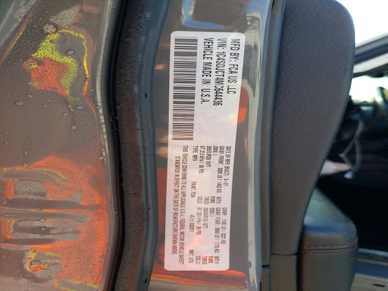 2021 Dodge Durango მანქანა იყიდება აუქციონზე, vin: 1C4SDJCT4MC644436, აუქციონის ნომერი: 58902256