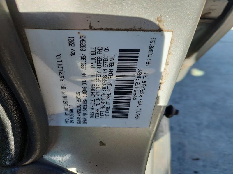 Продаж на аукціоні авто 2002 Mitsubishi Diamante, vin: 6MMAP57P52T010000, номер лоту: 56666616