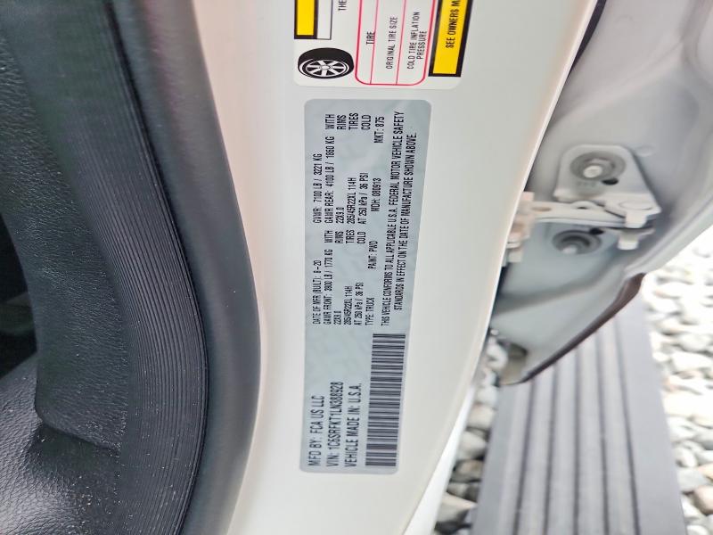 2020 Ram 1500 მანქანა იყიდება აუქციონზე, vin: 1C6SRFKT1LN388928, აუქციონის ნომერი: 56339446