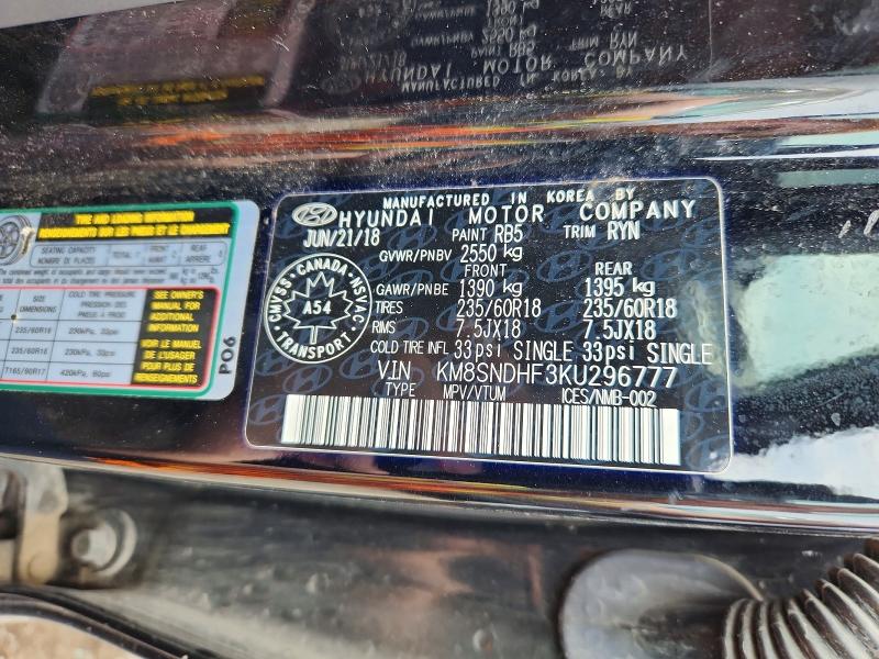 Продаж на аукціоні авто 2019 Hyundai Santa Fe Xl, vin: KM8SNDHF3KU296777, номер лоту: 56300956