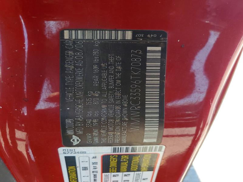 Продаж на аукціоні авто 2006 Mini Cooper, vin: WMWRC33596TK70873, номер лоту: 56176966