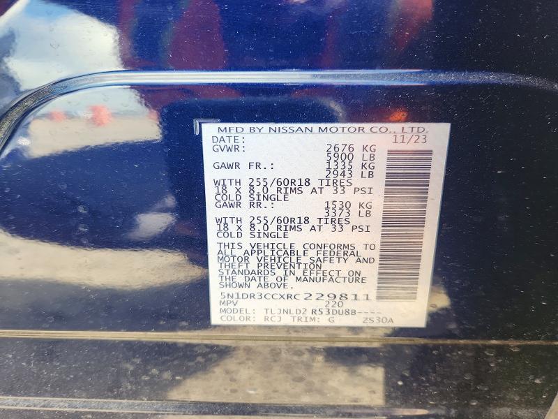 Aukcja sprzedaży 2024 Nissan Pathfinder, vin: 5N1DR3CCXRC229811, numer aukcji: 55429386