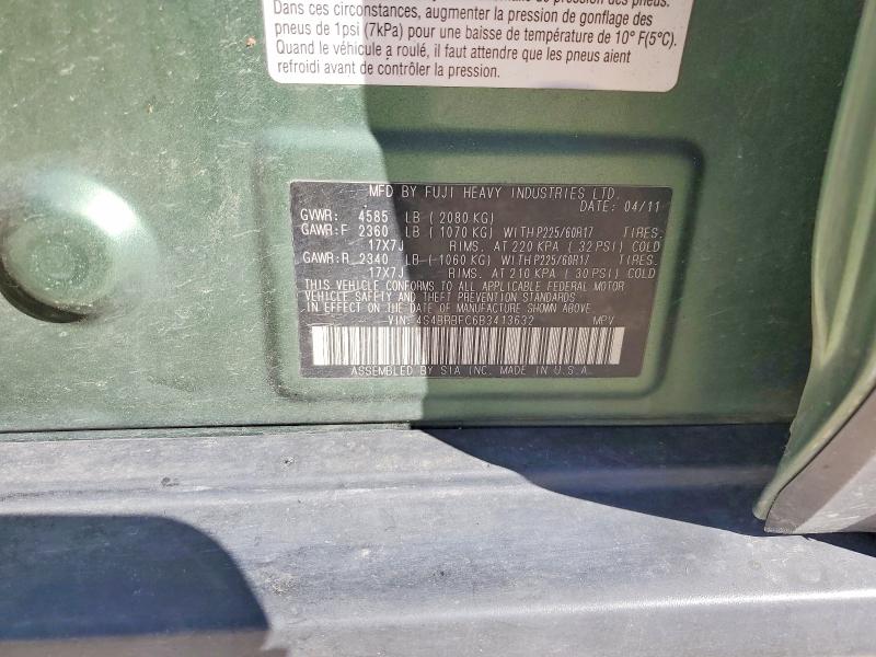 Aukcja sprzedaży 2011 Subaru Outback, vin: 4S4BRBFC6B3413632, numer aukcji: 56998706