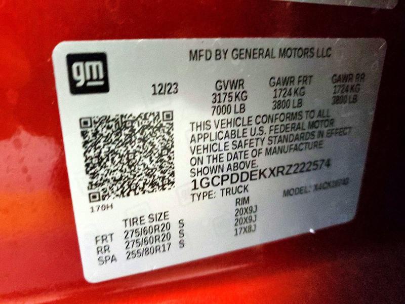 57498716 :رقم المزاد ، 1GCPDDEKXRZ222574 vin ، 2024 Chevrolet Silverado مزاد بيع