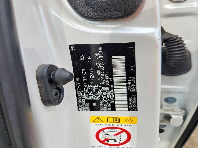 58594256 :رقم المزاد ، JTJBARBZ4G2064463 vin ، 2016 Lexus Nx 200t Base/200t F مزاد بيع