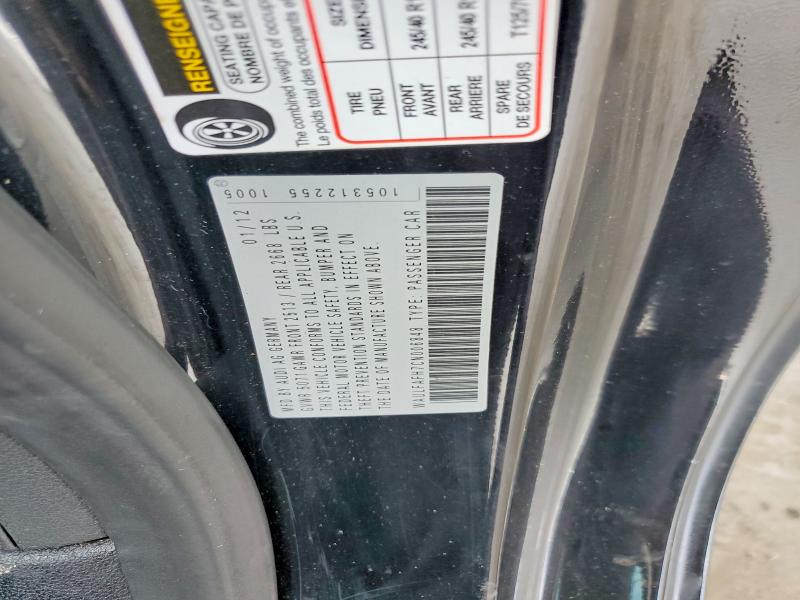 58554816 :رقم المزاد ، WAULFAFH7CN006848 vin ، 2012 Audi A5 مزاد بيع