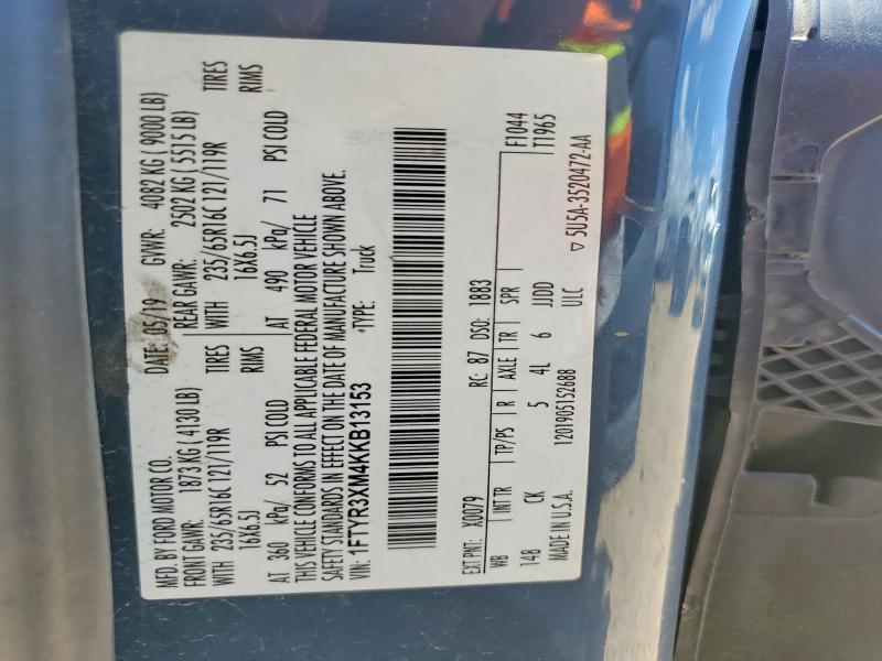 Продаж на аукціоні авто 2019 Ford Transit, vin: 1FTYR3XM4KKB13153, номер лоту: 57184666