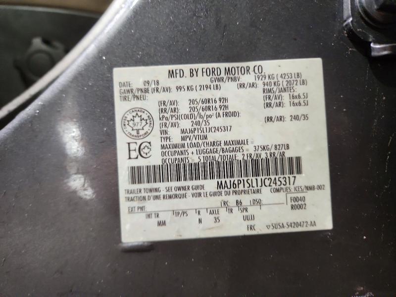Продаж на аукціоні авто 2018 Ford Ecosport, vin: MAJ6P1SL1JC245317, номер лоту: 55910946
