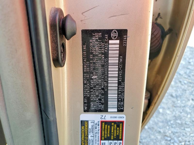 56404676 :رقم المزاد ، 4T1BF3EK3AU032515 vin ، 2010 Toyota Camry مزاد بيع