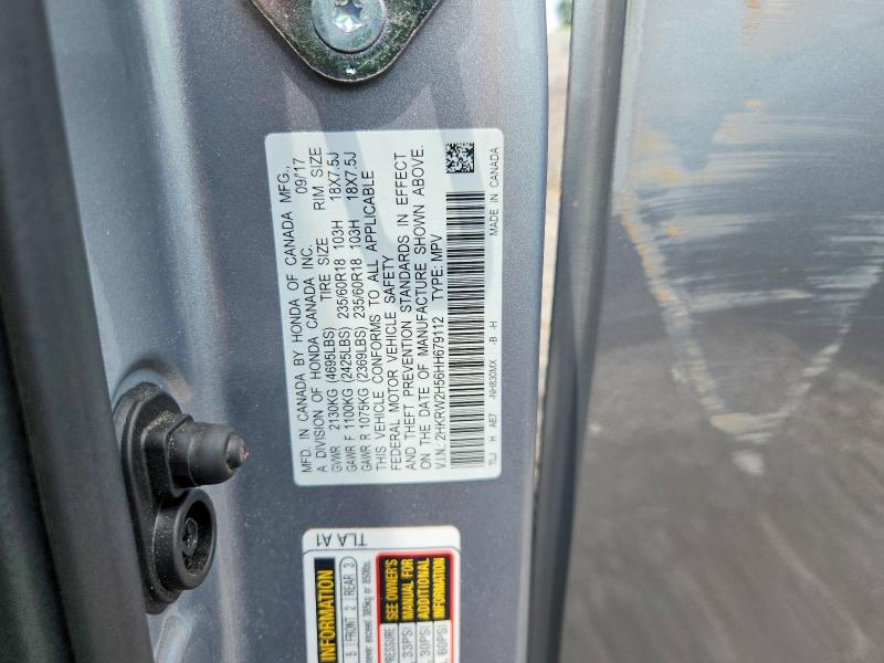 Aukcja sprzedaży 2017 Honda Cr-v, vin: 2HKRW2H56HH679112, numer aukcji: 58506486