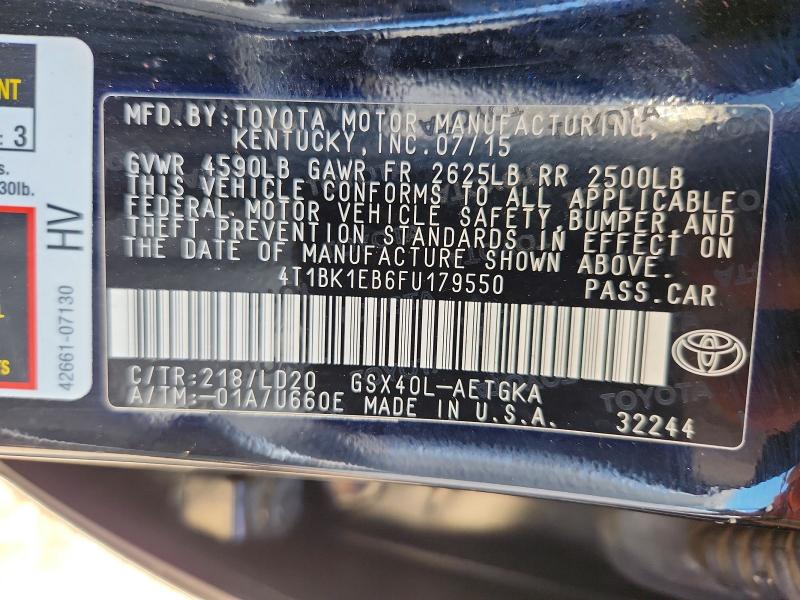 Продаж на аукціоні авто 2015 Toyota Avalon, vin: 4T1BK1EB6FU179550, номер лоту: 55723666