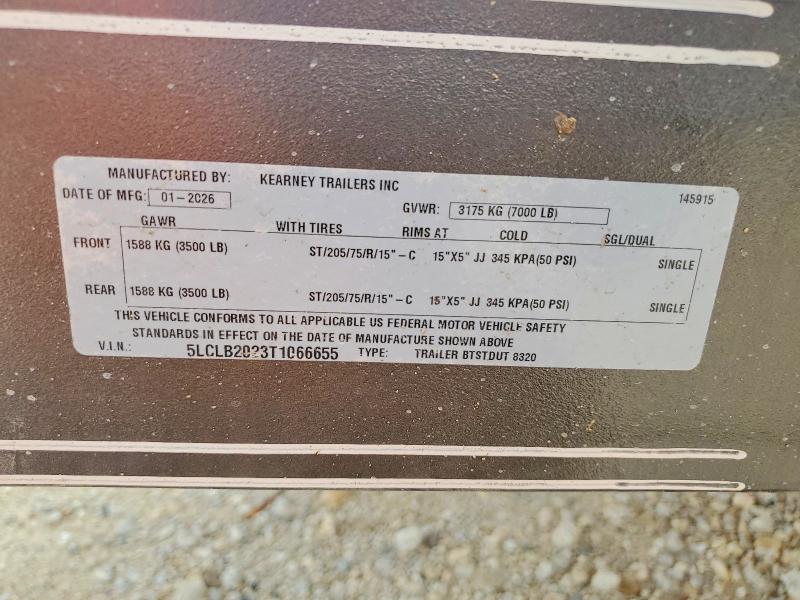 Продажа на аукционе авто 2026 Kearney Unknown, vin: 5LCLB2023T1066655, номер лота: 56867906