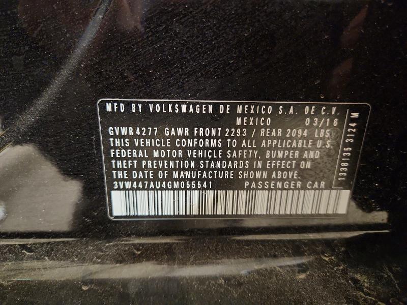 Aukcja sprzedaży 2016 Volkswagen Gti, vin: 3VW447AU4GM055541, numer aukcji: 56692096