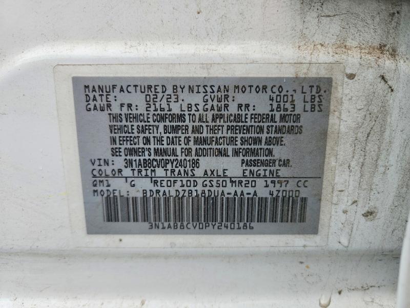 Продаж на аукціоні авто 2023 Nissan Sentra, vin: 3N1AB8CV0PY240186, номер лоту: 56745376