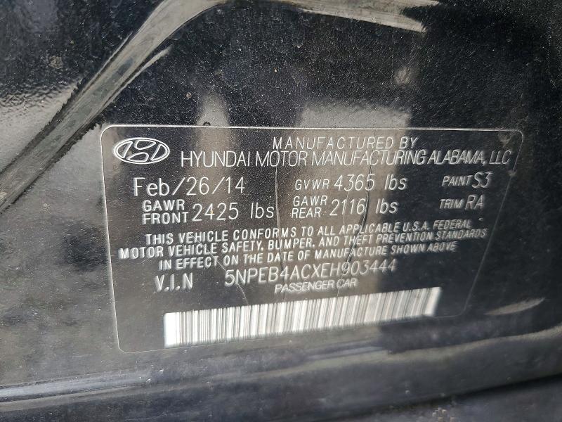 Продаж на аукціоні авто 2014 Hyundai Sonata, vin: 5NPEB4ACXEH903444, номер лоту: 56950196