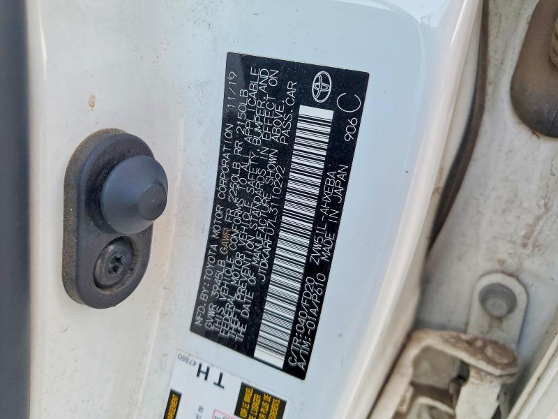 2020 Toyota Prius მანქანა იყიდება აუქციონზე, vin: JTDKARFU7L3110292, აუქციონის ნომერი: 55709576