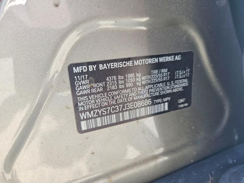 55555576 :رقم المزاد ، WMZYS7C37J3E08686 vin ، 2018 Mini Cooper مزاد بيع
