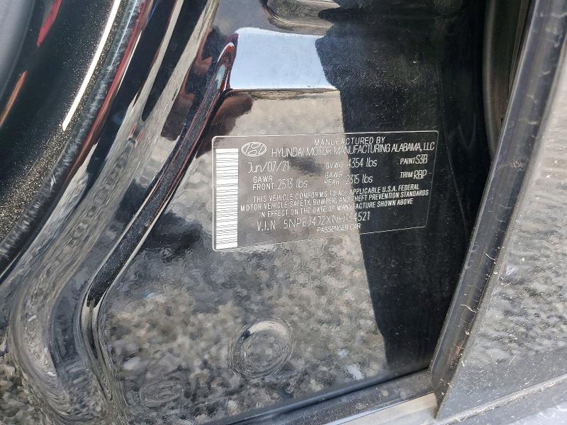 2022 Hyundai Sonata მანქანა იყიდება აუქციონზე, vin: 5NPEJ4J2XNH134521, აუქციონის ნომერი: 57125746