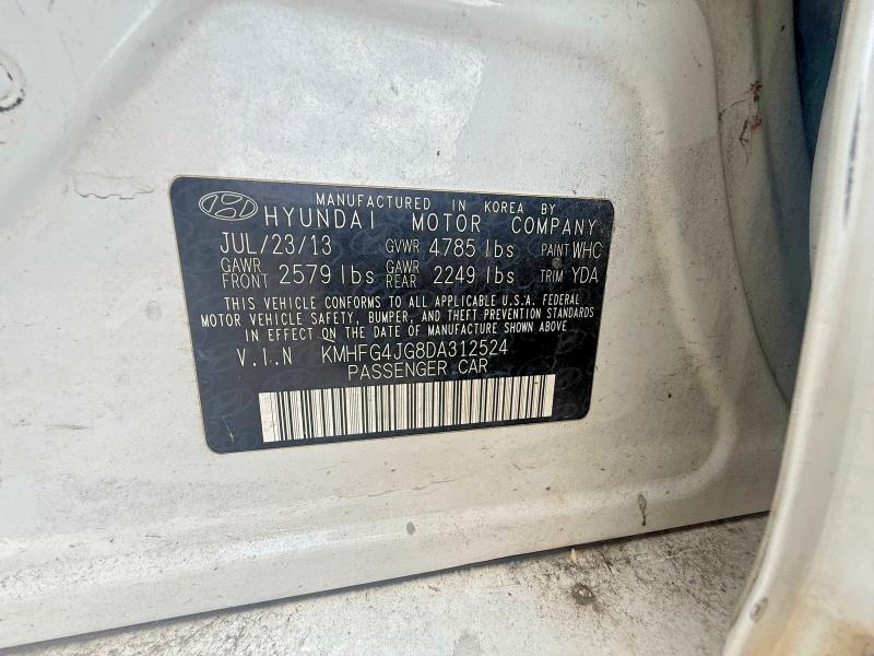 56985146 :رقم المزاد ، KMHFG4JG8DA312524 vin ، 2013 Hyundai Azera مزاد بيع