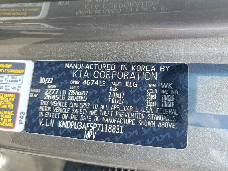 2023 Kia Sportage მანქანა იყიდება აუქციონზე, vin: KNDPU3AF5P7118831, აუქციონის ნომერი: 58153896