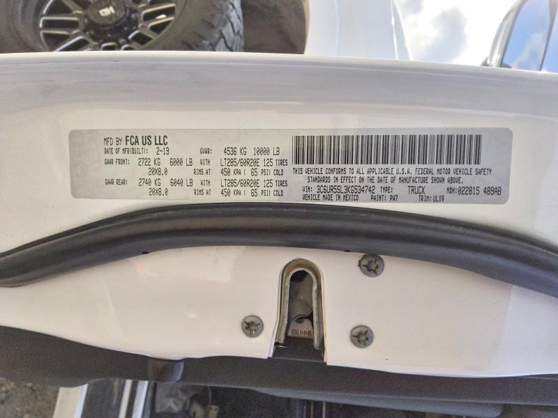 2019 Ram 2500 მანქანა იყიდება აუქციონზე, vin: 3C6UR5SL3KG534742, აუქციონის ნომერი: 58473096