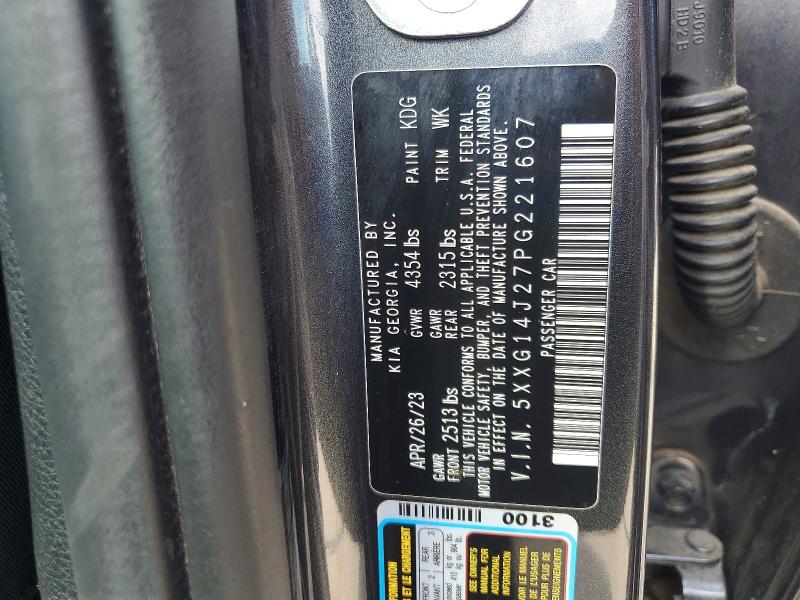 Aukcja sprzedaży 2023 Kia K5, vin: 5XXG14J27PG221607, numer aukcji: 55806376