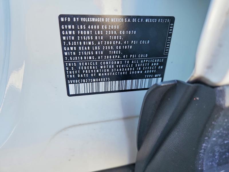 Продажа на аукционе авто 2025 Volkswagen Taos, vin: 3VV8C7B27SM048873, номер лота: 57574406