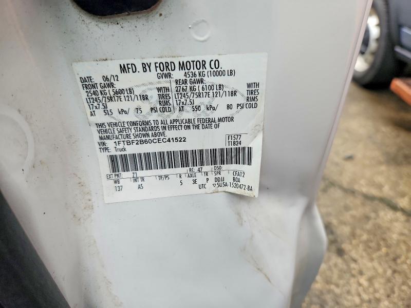 Продаж на аукціоні авто 2012 Ford F250, vin: 1FTBF2B60CEC41522, номер лоту: 56929026