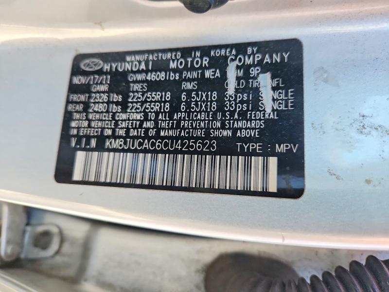 Aukcja sprzedaży 2012 Hyundai Tucson, vin: KM8JUCAC6CU425623, numer aukcji: 55283286