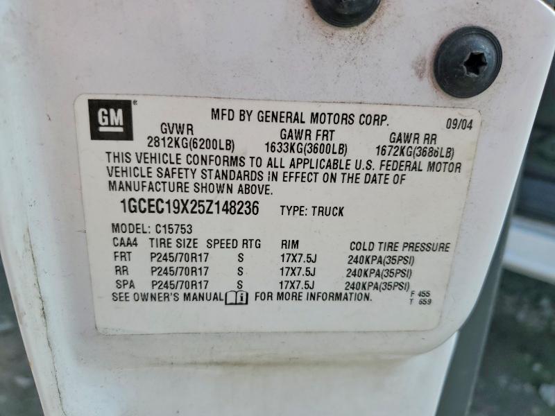 56861826 :رقم المزاد ، 1GCEC19X25Z148236 vin ، 2005 Chevrolet Silverado مزاد بيع