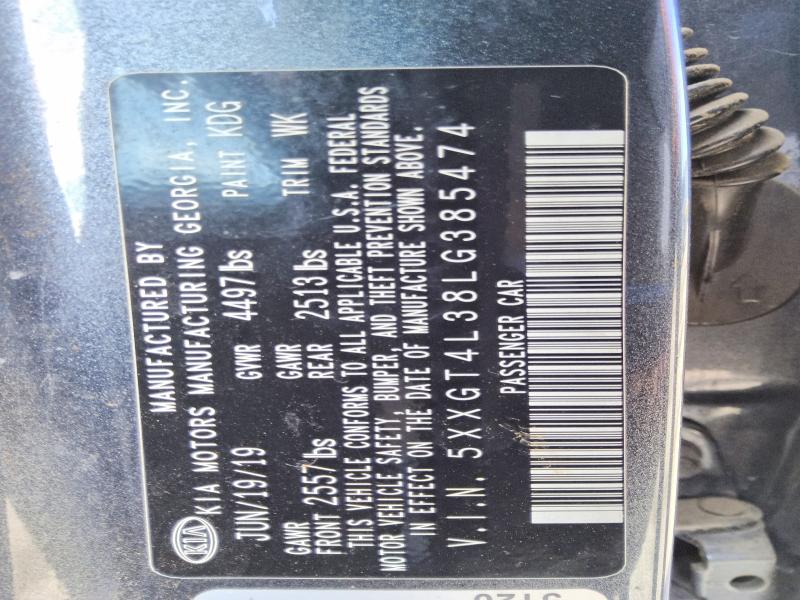 2020 Kia Optima მანქანა იყიდება აუქციონზე, vin: 5XXGT4L38LG385474, აუქციონის ნომერი: 57910386