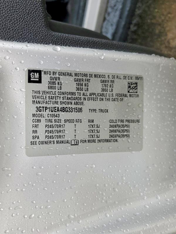 Продаж на аукціоні авто 2011 Gmc Sierra, vin: 3GTP1UEA4BG331506, номер лоту: 57644766