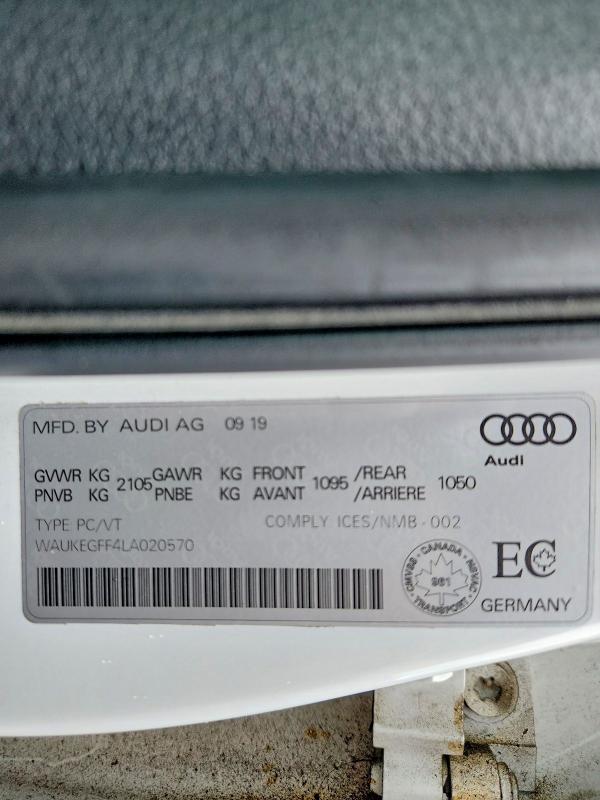 Продажа на аукционе авто 2020 Audi A3, vin: WAUKEGFF4LA020570, номер лота: 57733596