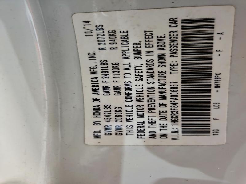 2015 Honda Accord მანქანა იყიდება აუქციონზე, vin: 1HGCR3F84FA006857, აუქციონის ნომერი: 58748926