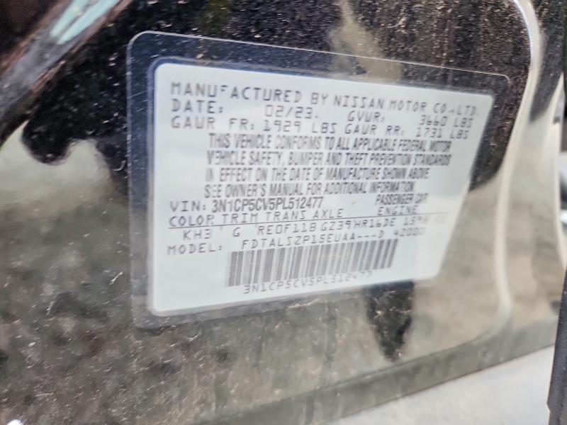 2023 Nissan Kicks მანქანა იყიდება აუქციონზე, vin: 3N1CP5CV5PL512477, აუქციონის ნომერი: 58616526