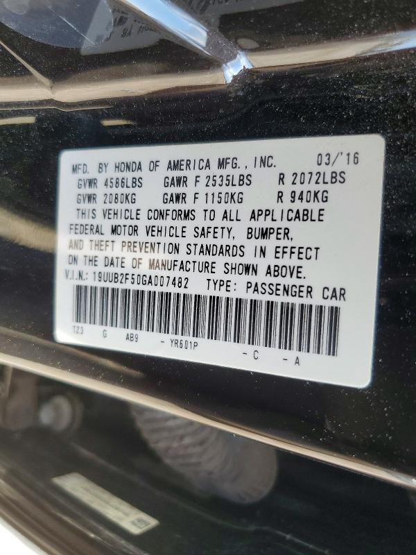 Aukcja sprzedaży 2016 Acura Tlx, vin: 19UUB2F50GA007482, numer aukcji: 57411426