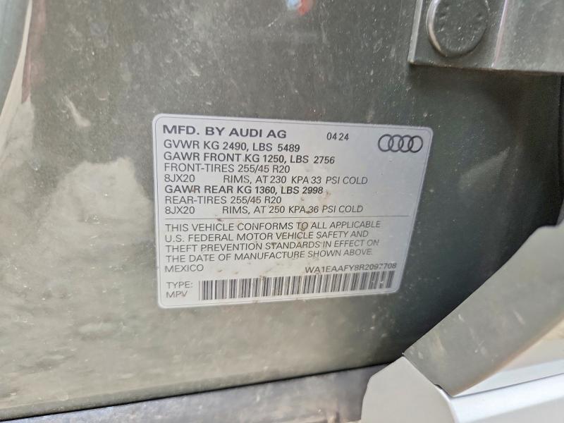 Aukcja sprzedaży 2024 Audi Q5, vin: WA1EAAFY8R2097708, numer aukcji: 57970906