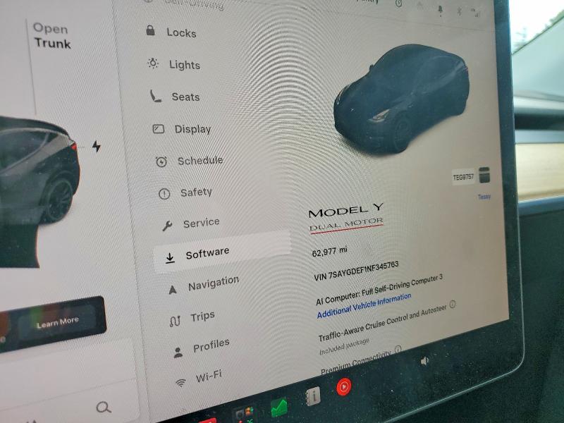 Продажа на аукционе авто 2022 Tesla Model Y, vin: 7SAYGDEF1NF345763, номер лота: 58327716